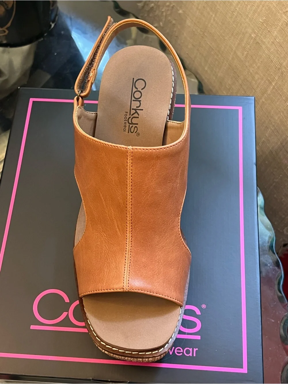 Corkys Freddie wedge sandal sz 9 - Picture 4 of 5